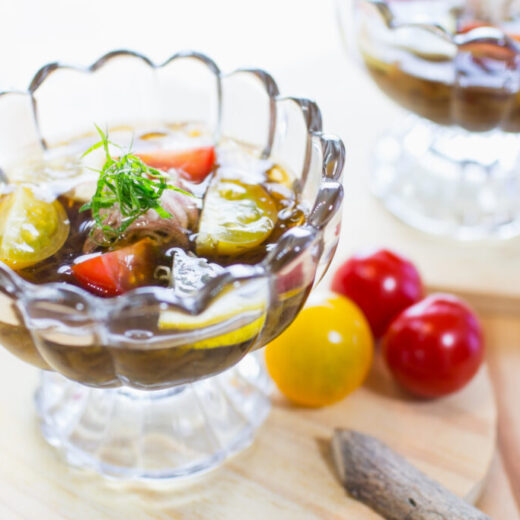カラフル夏野菜のもずく酢レシピ☆
