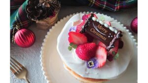 ドライエディブルフラワーで＊華やかクリスマスネイキッドケーキ-1