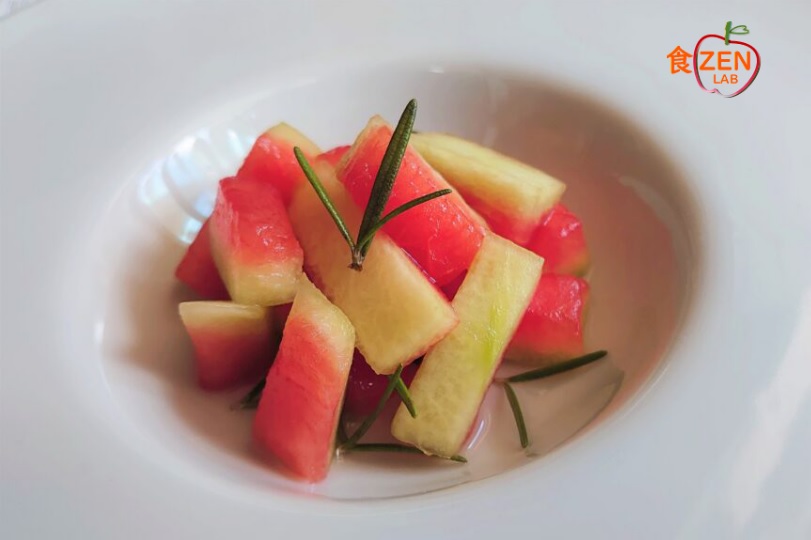 食ZENラボレシピ-スイカの皮で爽やかピクルス